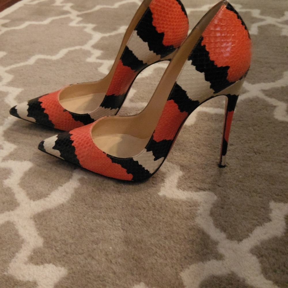 Christian Louboutin Python Snakeskin So Kate 120mm